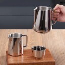 Melkekanne i rustfritt stål 350 ml / melkeskummingskanne / baristakanne med spiss tut