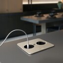 Rutab Stikkontakt 946.105 Firkant, USB A/C, Avtakbart Lokk Svart