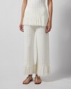By Malina   Bukser Alycia Knitted Fringe   Hvit