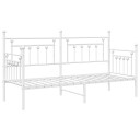 Daybed Ramme Hvit 75x190 cm Stål