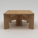 Vetira Sofabord 75 cm - Naturlig tre
