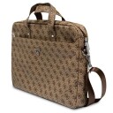 Guess Bag Guess Bag Gucb15p4tw 16" Brown/Brown Saffiano 4G Hot Stamp Triangle Logo
