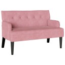  Chesterfield Benk Rosa 112 x 65,5 x 75 cm Fløyel