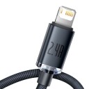 Baseus 2m Crystal Shine USB til Lightning kabel 2.4A – Svart
