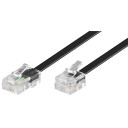 Goobay 3m Telefonkabel RJ11 til RJ45 Flat Svart
