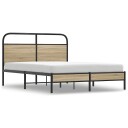 Sengeramme uten madrass røkt eik 135x190 cm konstruert tre