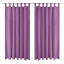 Vidaxl Mikrosateng Gardiner Med Hemper 2 Stk 140x175 Cm Lilla