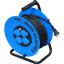 Blue Electric Kabeltrommel Med 4 Uttak 3x1,5mm² 25m Blå