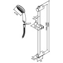 Damixa Fair Jet Flex Dusjgarnityr Extended, Krom Krom