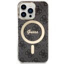 Guess Iphone 13 Pro Deksel 4g Pattern Magsafe Svart