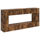 vidaXL Konsollbord Stripete Røkt Eik 155 x 29 x 74 cm Konstruert tre