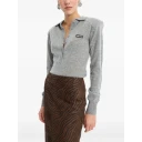 ROTATE Wool Longleeve Polo   Grey   S