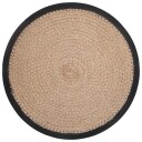 vidaXL Jute Placemets 4 stk. Naturlig og svart 100% Tossa Jute