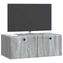  Vegghengt TV skap 78,5 x 41 x 30 cm Grå Sonoma Konstruert tre