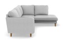 Trend Lyx 4 seters Høyrevendt L formet Sjeselongsofa i Stoff   Lys grå