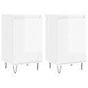 vidaXL Skjenker 2 stk høyglans hvit 40x35x70 cm konstruert tre
