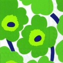 Ihr Marimekko Unikko grønne lunsjservietter