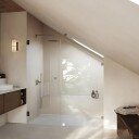 INR Iconic Nordic Rooms Dusjnisje ARC 4 Original Måltilpasset Svart Matt / Venstre Frostet Glass