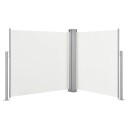 vidaXL Uttrekkbar sidemarkise 120x600 cm kremhvit