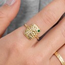 Schultz Jasmin Ring 18 kt. Gullbelagt sølv DU-719034-52 - Dame - 925 sterling silver
