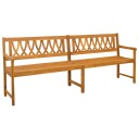 vidaXL Utendørs benk 2  seter 220 x 56 x 90 cm Solid akasietre