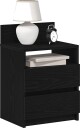  Nattbord 2 stk med 2 skuffer svart 40x33x60 cm