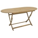 vidaXL Sammenleggbart hagebord 160x85x75 cm heltre akasie