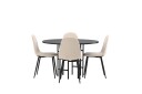 Venture Home Copenhagen Spisegruppe 115 cm Rund med 4 Polar Stoler Beige