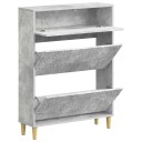 vidaXL Sko Skap DELFT 78 x 24 x 103 cm Konstruert tre Betonggrå