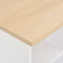  Barbord hvit og sonoma eik 60x60x110 cm 8718475796602