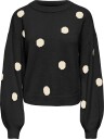 ONLY Onlrica Ls Detail O Neck Cc Knt   Black   L