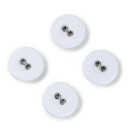 Linknapper 18 stk 15 mm hvite