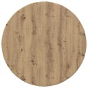 vidaXL Bordplate Ø 80 x 1,5 cm Rund Konstruert tre Artisan eik