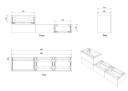 Vikingbad Servantskap fingergrep MIE SMART 200 sort matt