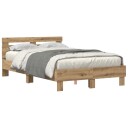 Eik Senge Ramme Håndverks Eik Konstruert Tre 120 x 190 cm Holdbar