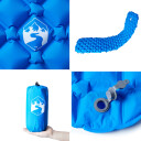 vidaXL Oppblåsende campingmadrass blå 190x58x6 cm