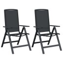  Recliner Hage Stoler 2 pcs Svart 58 x 71 x 112 cm Textilene