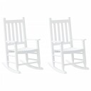  Gyngestoler for barn 2 stk hvit heltre poppeltre 3281596