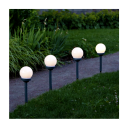 Solcelledrevet LED-lampe Ø10 cm 4-pk.