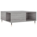 vidaXL Salongbord grå sonoma 80x80x36,5 cm konstruert tre