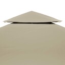 vidaXL Lysthus dekke baldakin erstatning 310 g/m² Beige 3 x 4 m