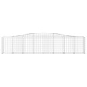 vidaXL Gabionkurver buede 6 stk 400x50x80/100 cm galvanisert jern