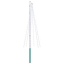 vidaXL Juletrebelysning med spyd og flaggstang 180 cm 108 LED-lys