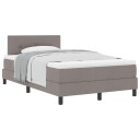  Bokfjær Seng med Madrass Taupe 120x190 cm Stoff