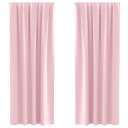  Gardiner med gardiner 2 pcs Baby rosa Polyester
