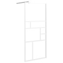 vidaXL Dusjvegg 80x195 cm ESG glass hvit