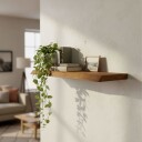 Live Edge massivt trehylle – Rustikk flytende design