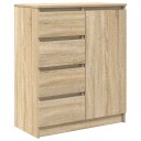  Skjenk med skuffer sonoma eik 71x35x84 cm konstruert tre