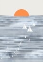 Three White Sails Poster Plakat / 40x50cm