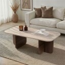 Salrin Sofabord 120x41x60 cm - Travertin, Venezia valnøtt